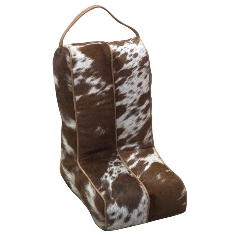 Myra Hairon Boot Bag Brown & White Travel Bag